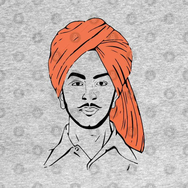 Bhagat Singh The Punjabi Indian Hero Freedom Fighter shirt by alltheprints